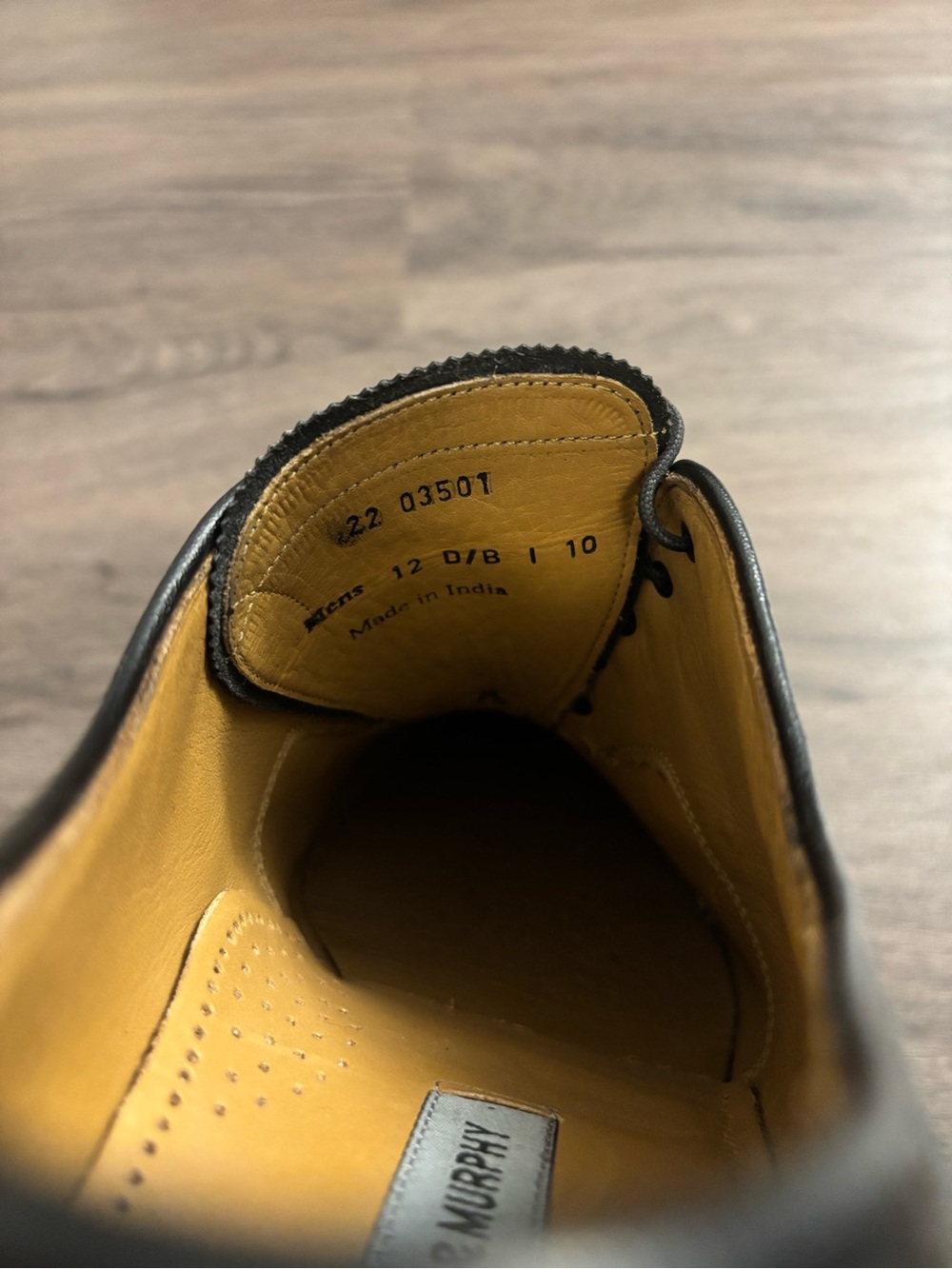 Johnston & Murphy Black Wingtip Shoe - Picture 6 of 7